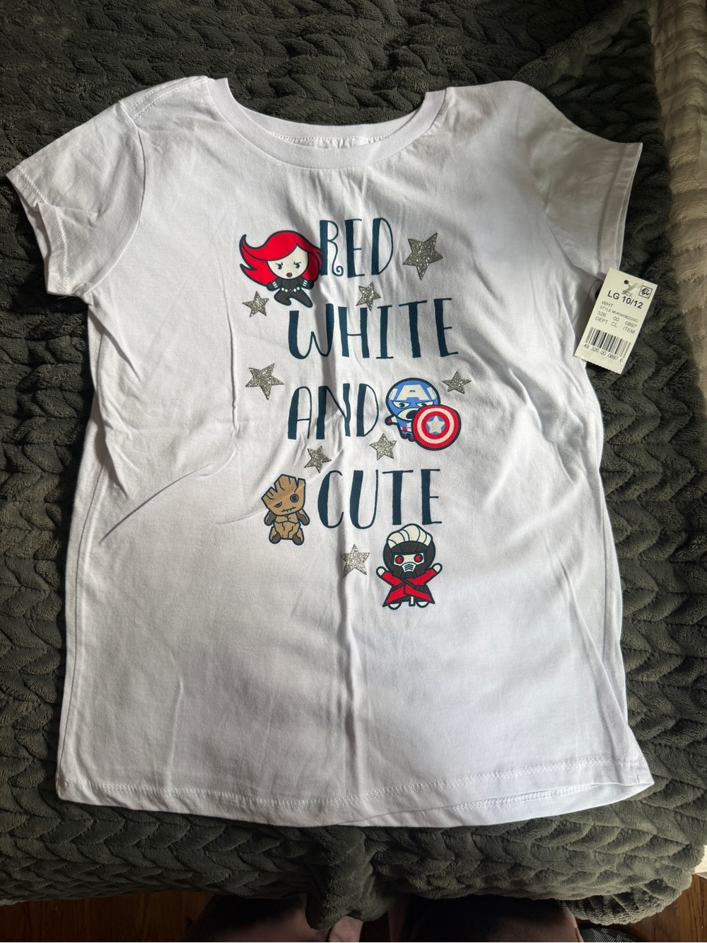 Kids White 'Red White and Cute' Marvel Graphic Tee